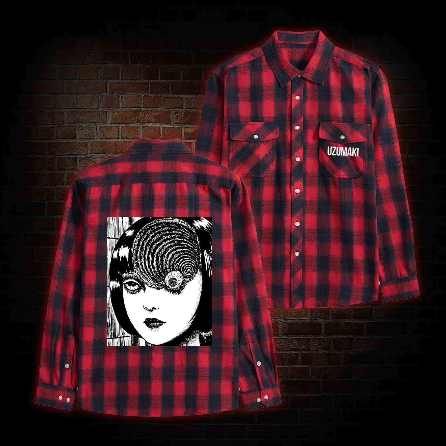 Horror Eyeball Unisex Flannel Shirt