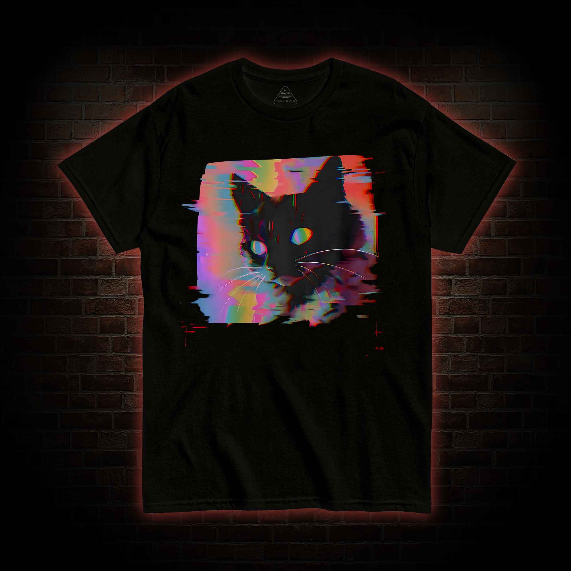 Psychedelic Weirdcore Cat T-shirt