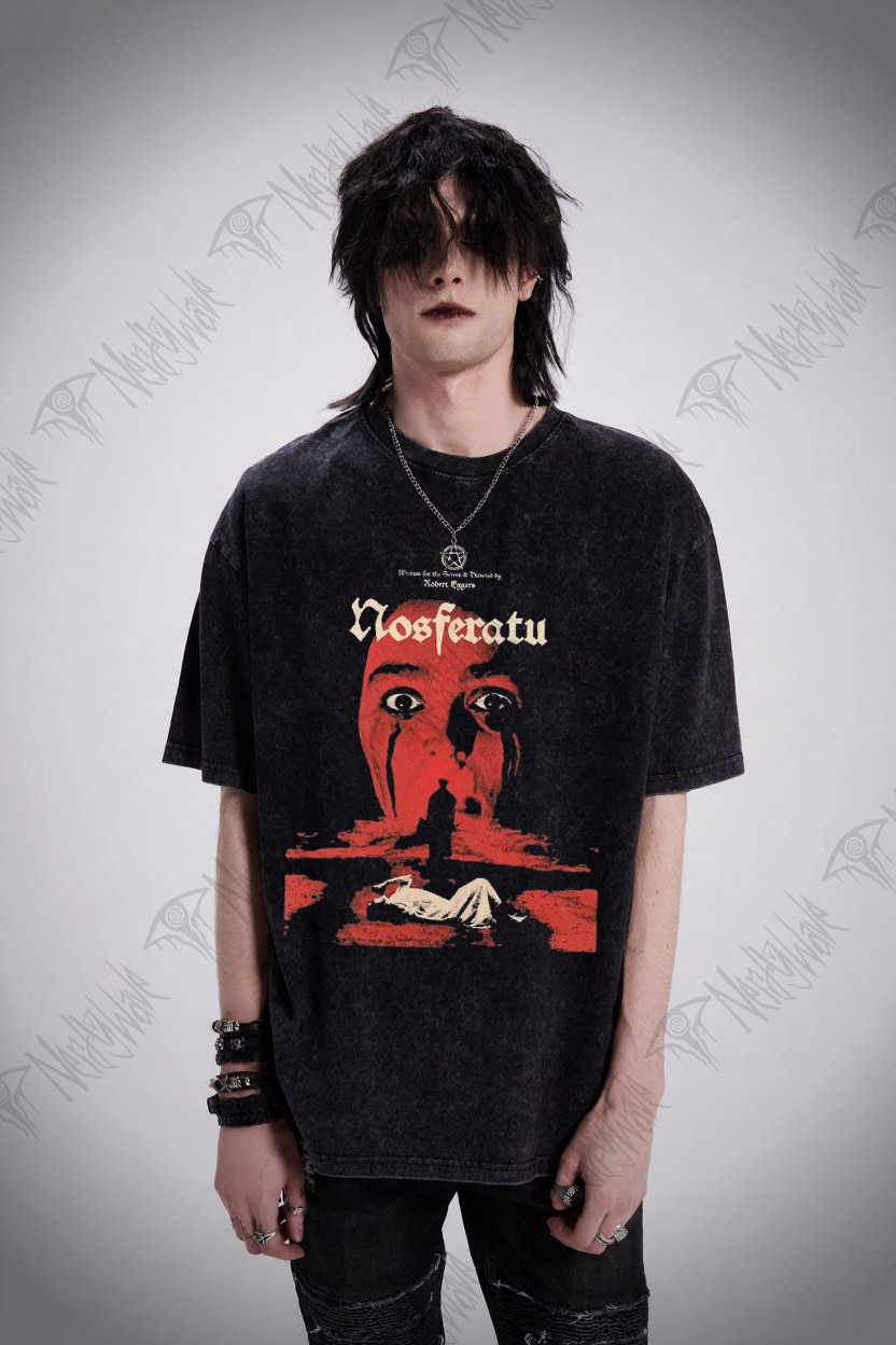 Nosferatu Horror Movie Washed T-shirt