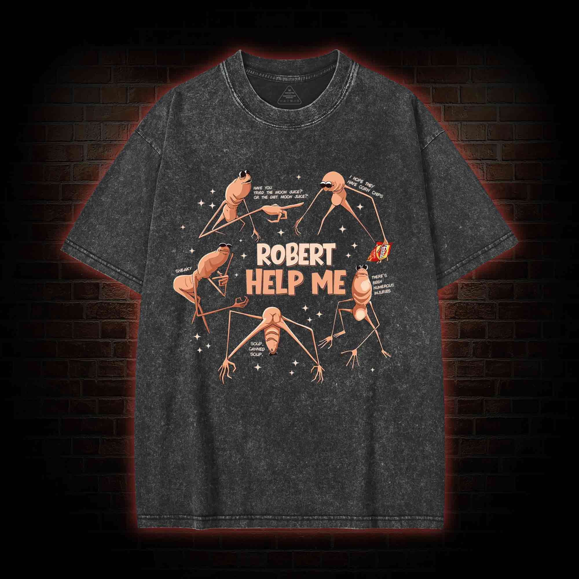 Robert Help Me Washed T-shirt