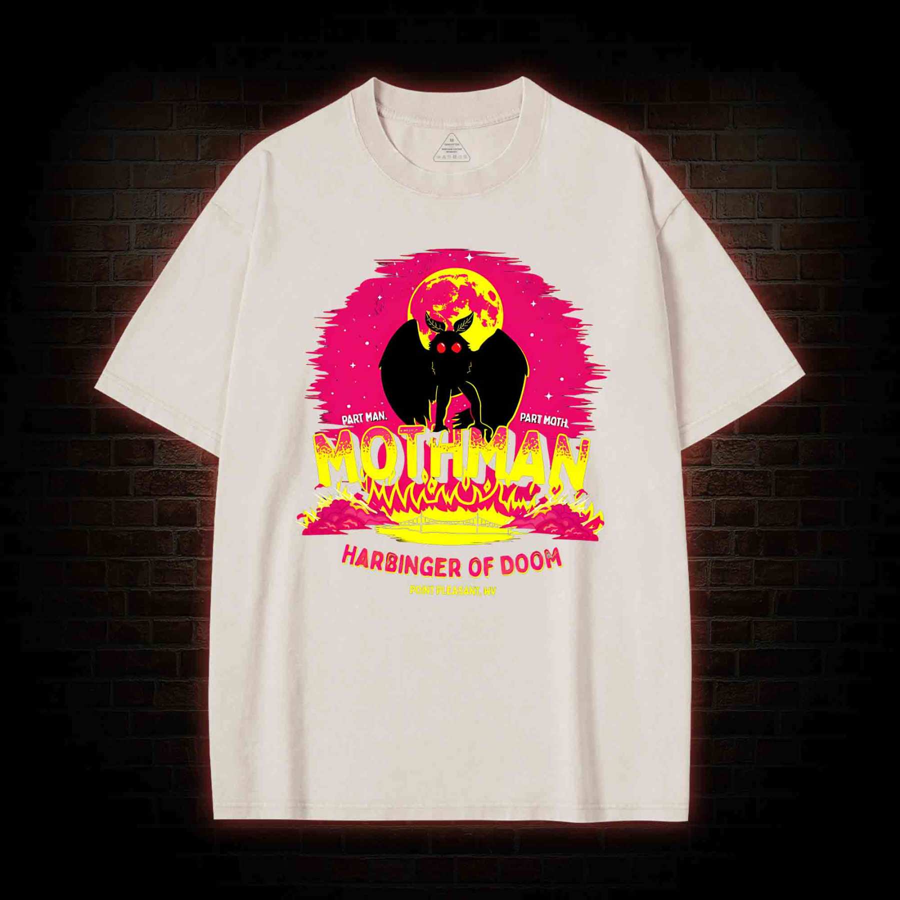 Mothman Harbinger of Doom Washed T-shirt