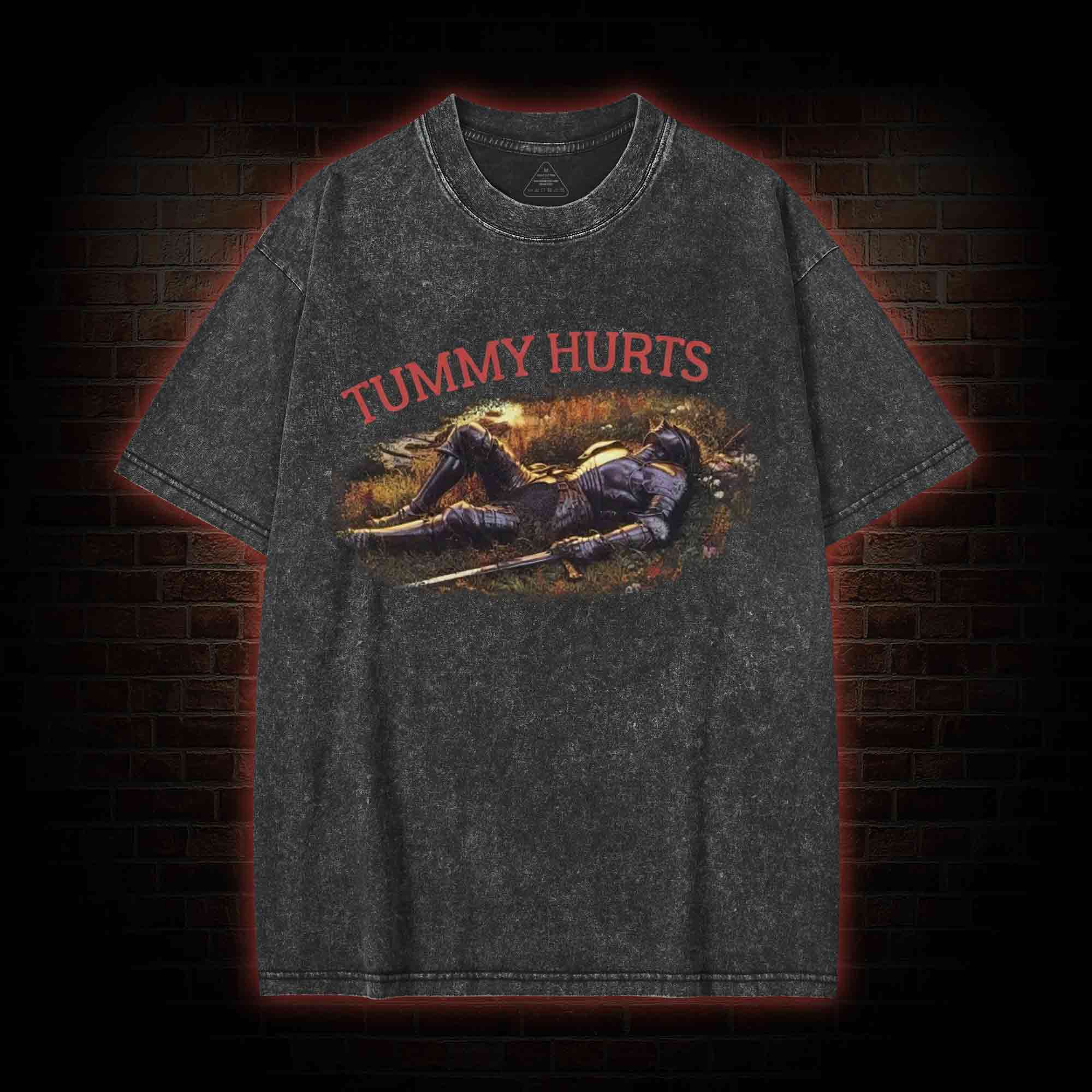Tummy Hurts Knight Washed T-shirt