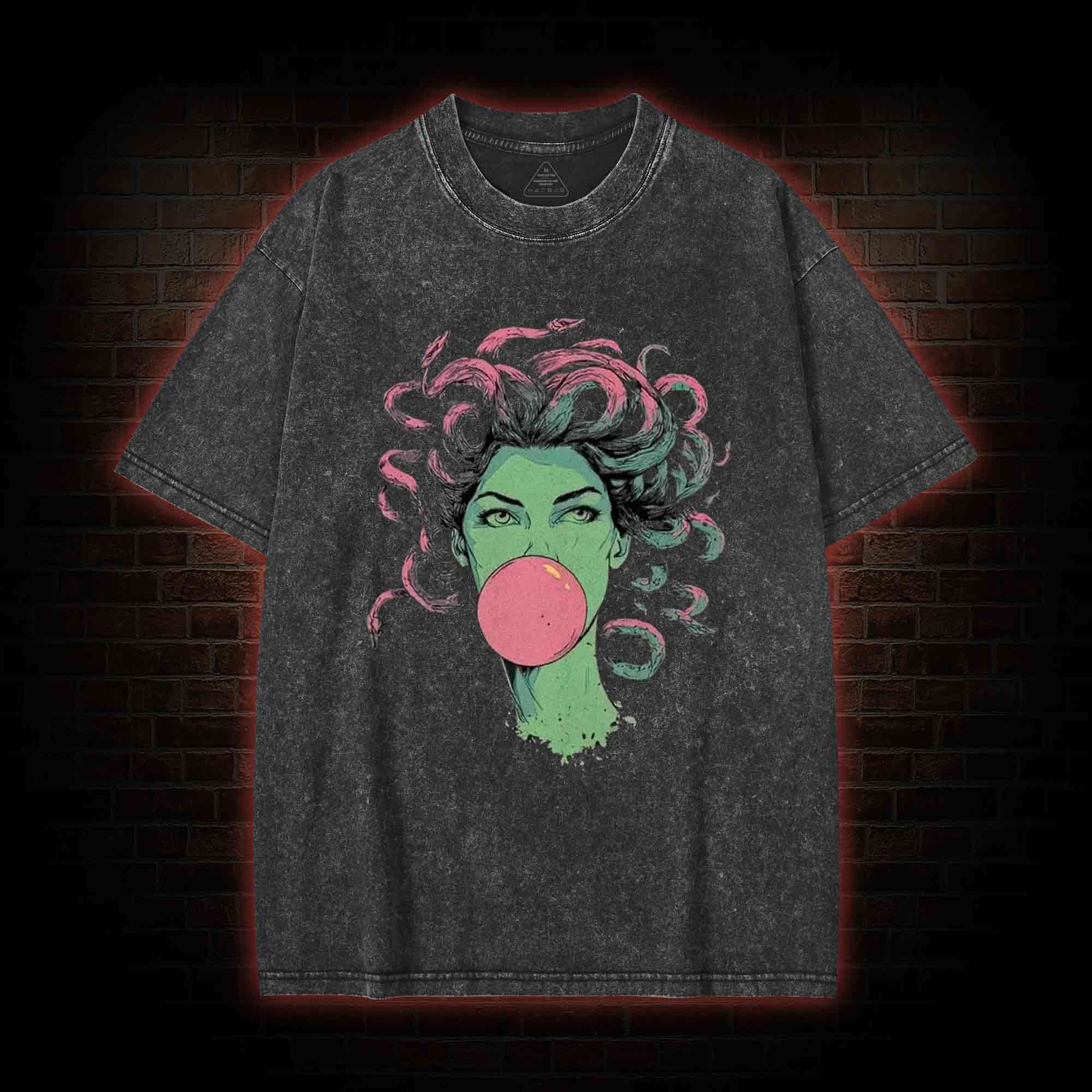 Medusa Bubble Gum Washed T-shirt