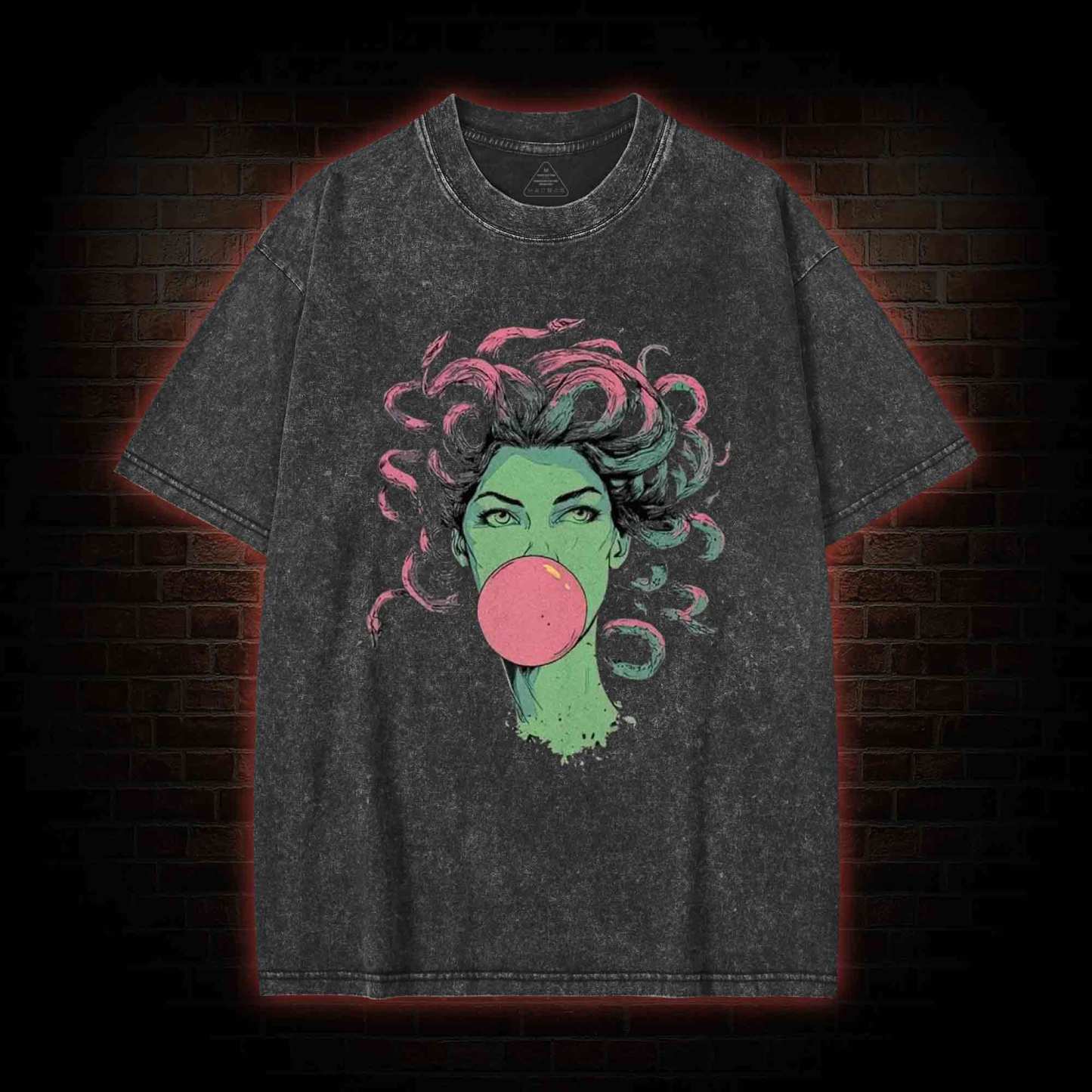Medusa Bubble Gum Washed T-shirt