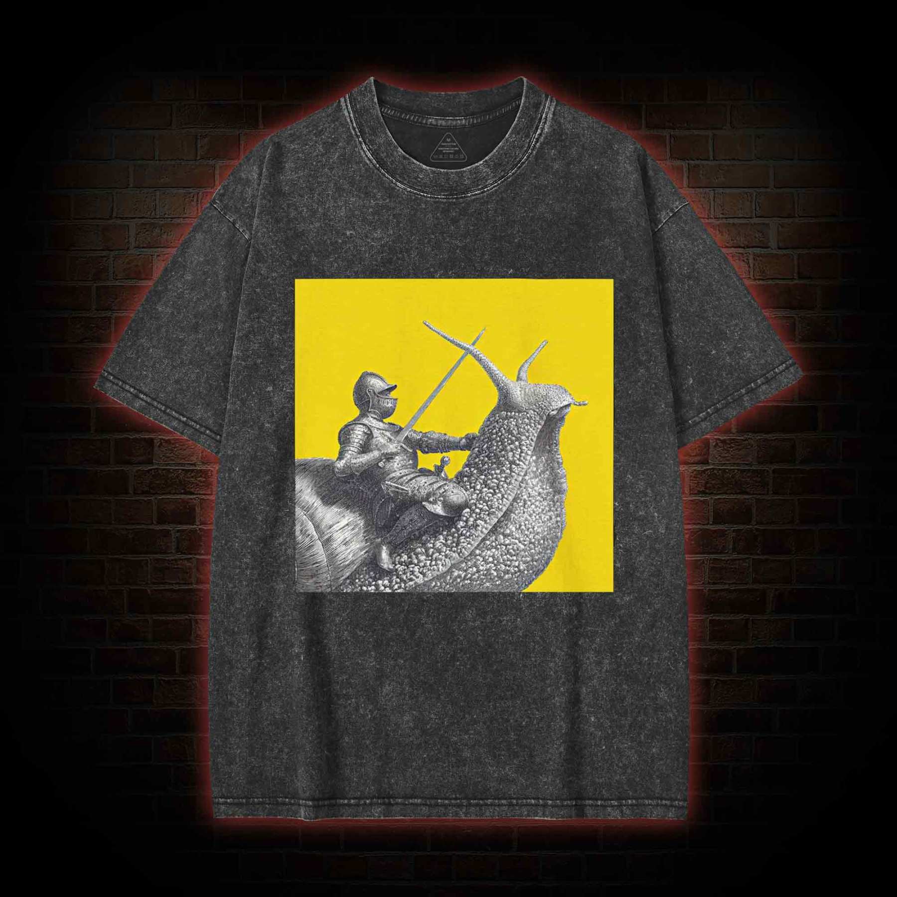 Vintage Snail Knight Washed T-shirt