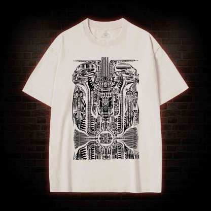 H.R. Giger Tarot Design Washed T-shirt