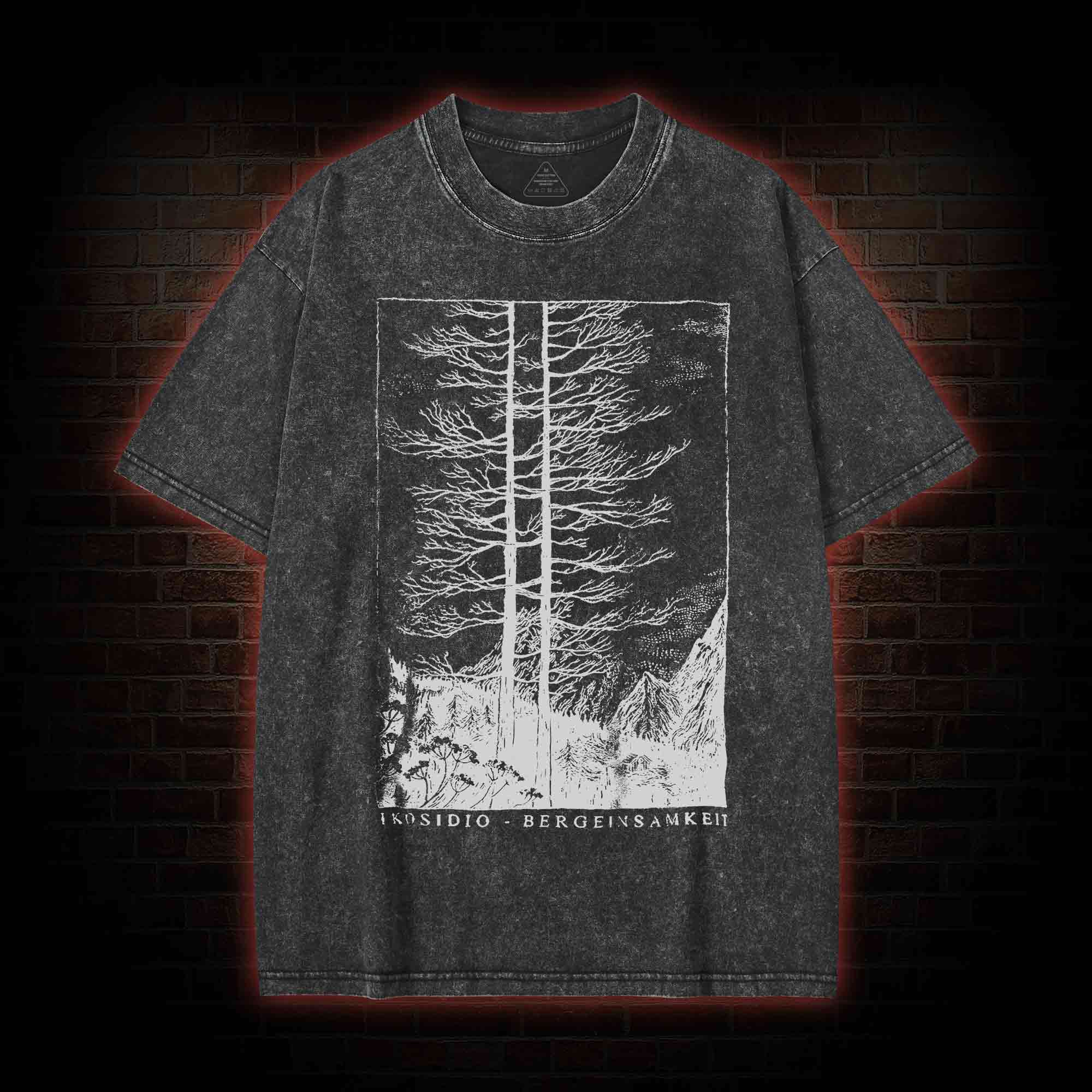 Ikosidio Bergeinsamkeit Washed T-shirt