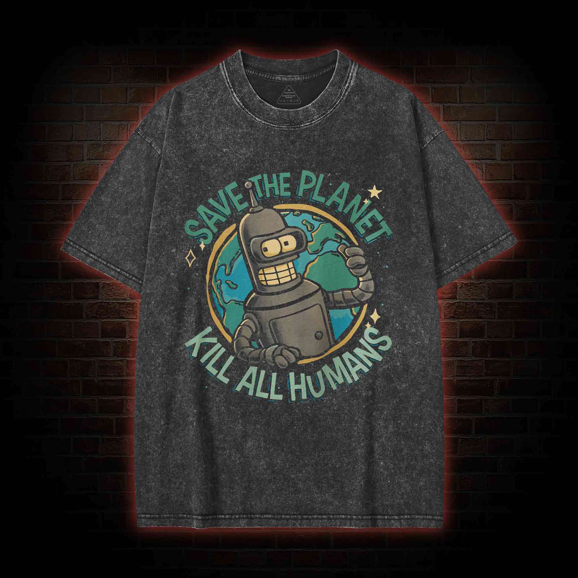 Save the Planet Washed T-shirt