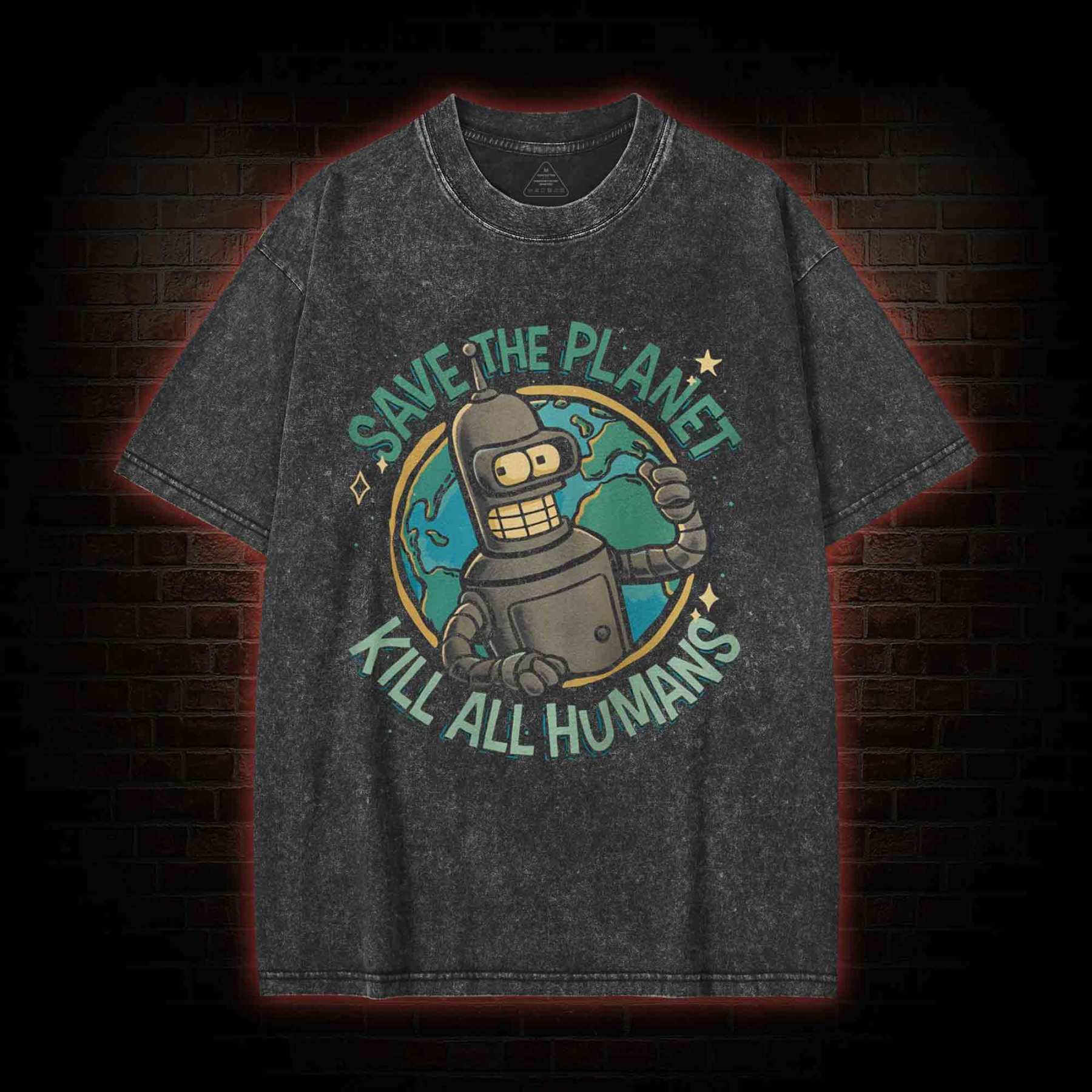 Save the Planet Washed T-shirt