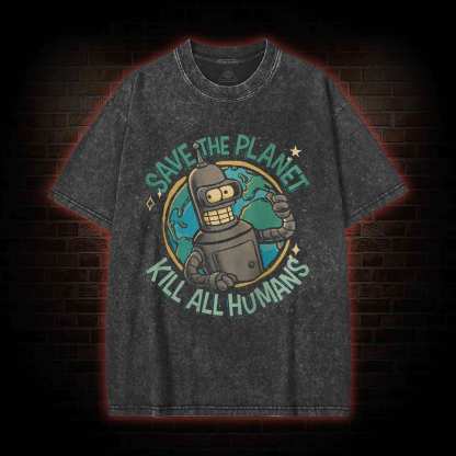 Save the Planet Washed T-shirt