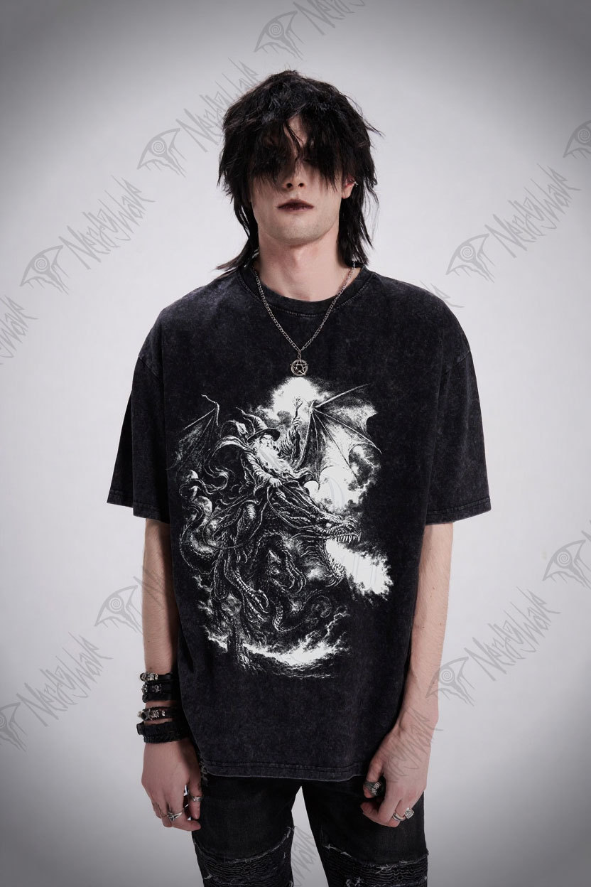 Wizard Dragon Washed T-shirt