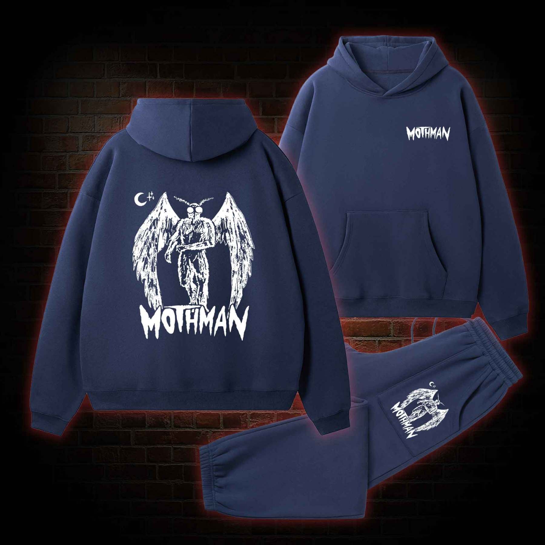 Mothman Fleece Hoodie Set