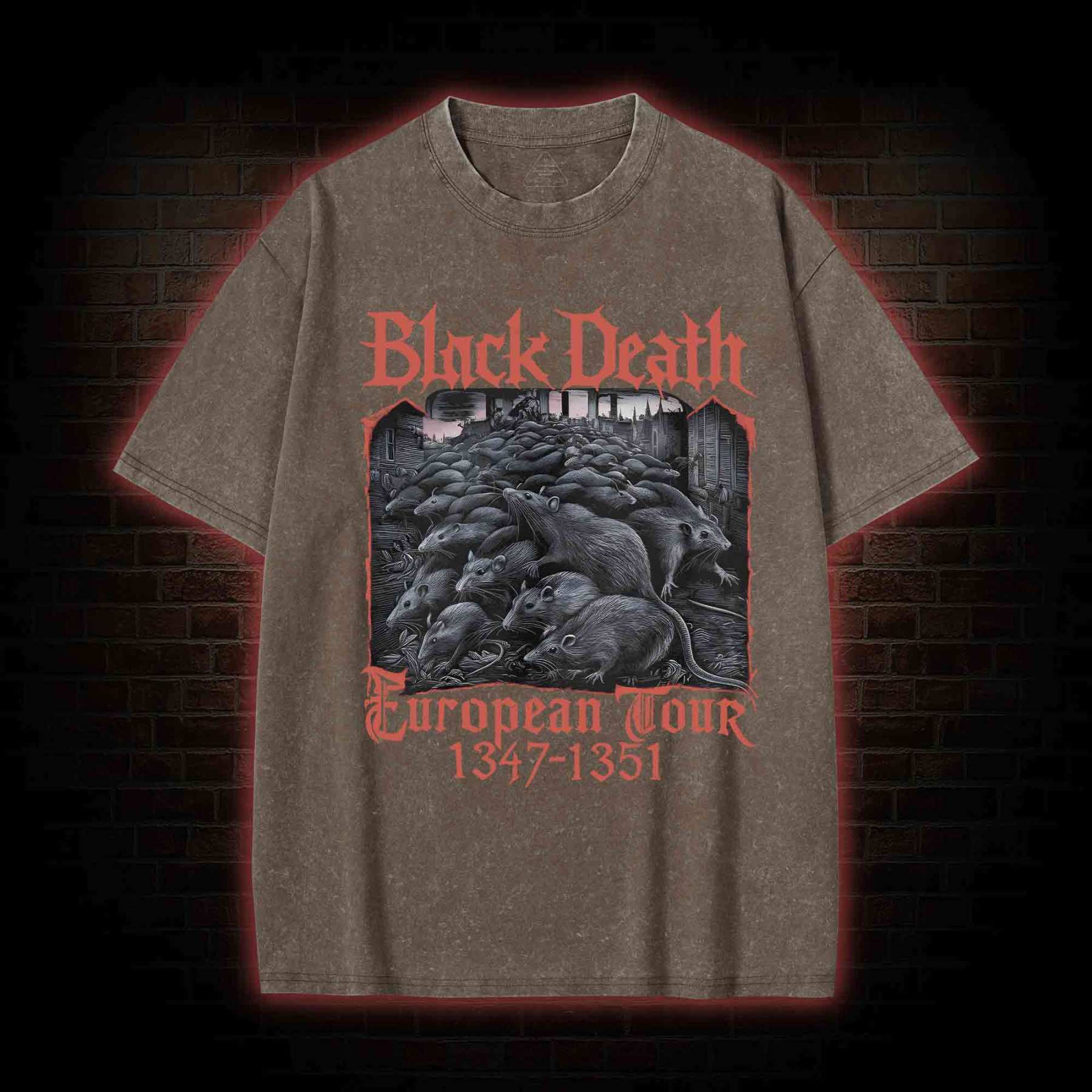 Vintage Black Death European Tour Washed T-shirt