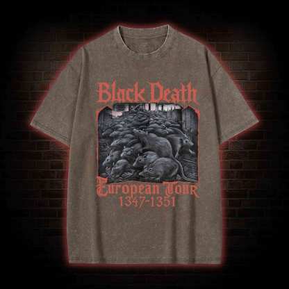 Vintage Black Death European Tour Washed T-shirt