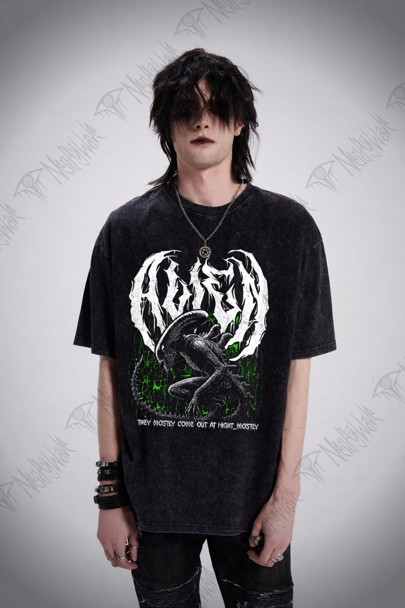 Alien Punk Washed T-shirt