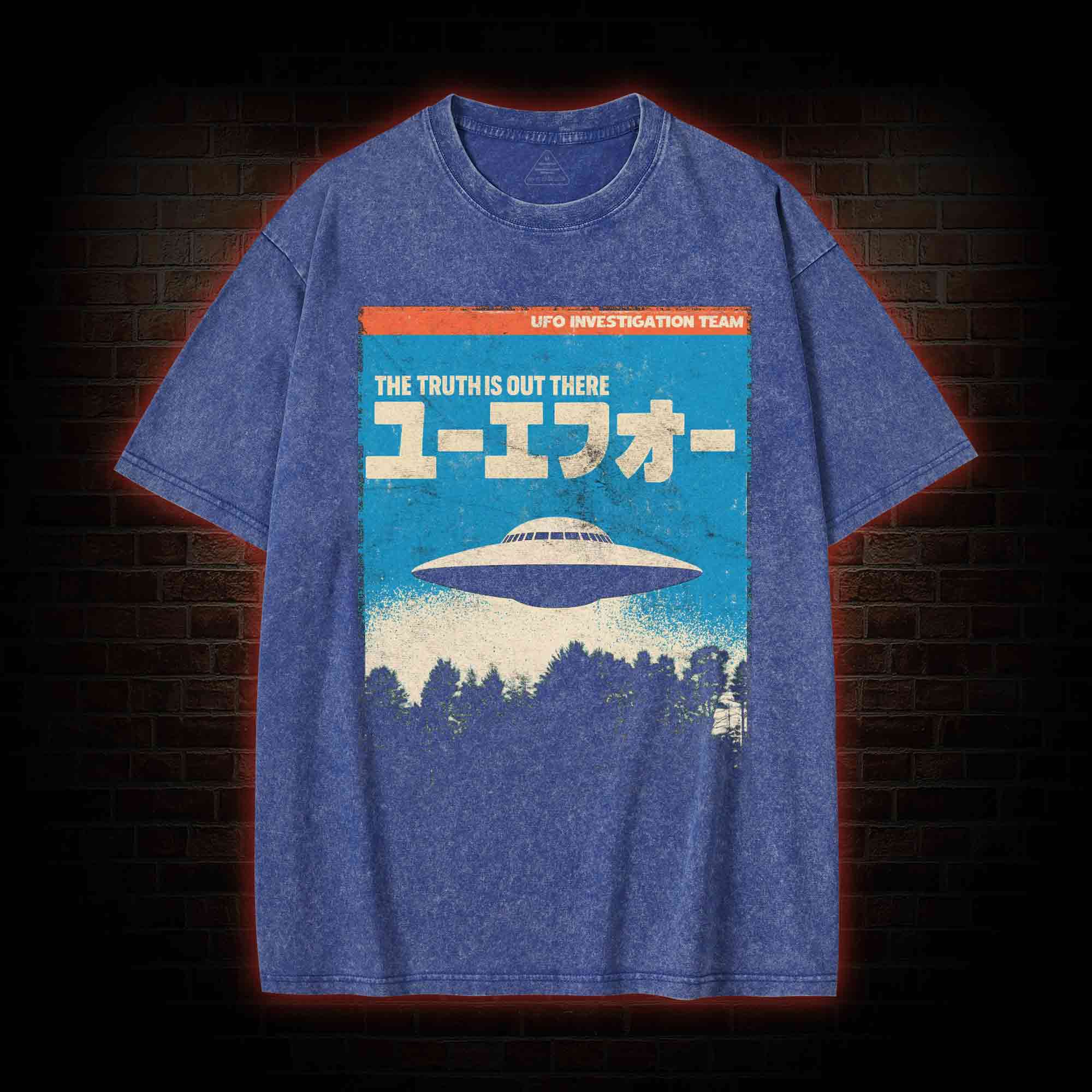 UFO Investigation Team Washed T-shirt