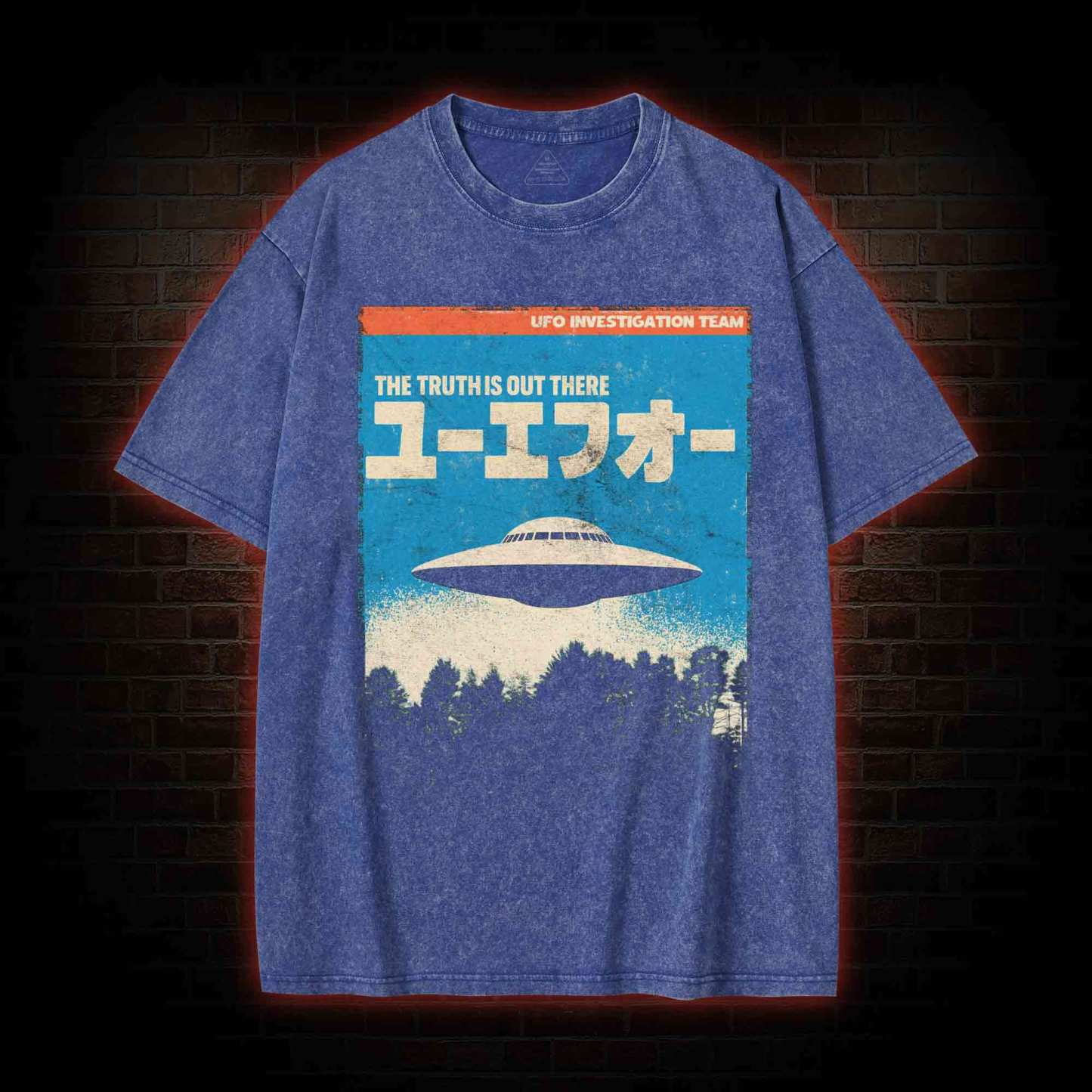 UFO Investigation Team Washed T-shirt