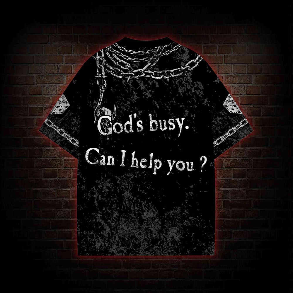 God's Busy Can I Help You? Graphic T-shirt