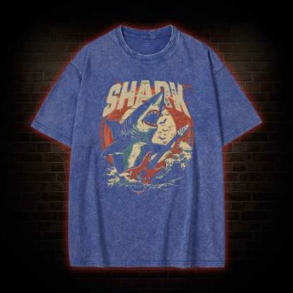 Guitarist Shark Washed T-shirt