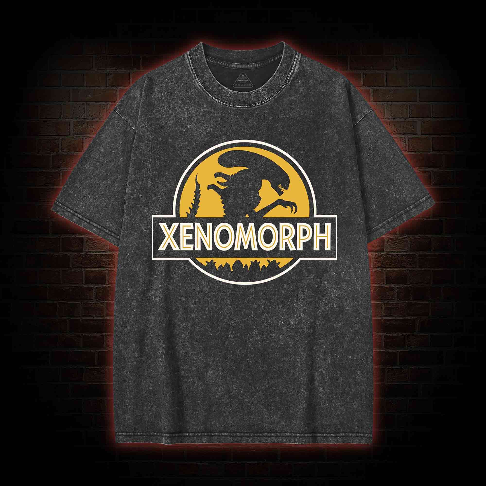 Alien Design Washed T-shirt