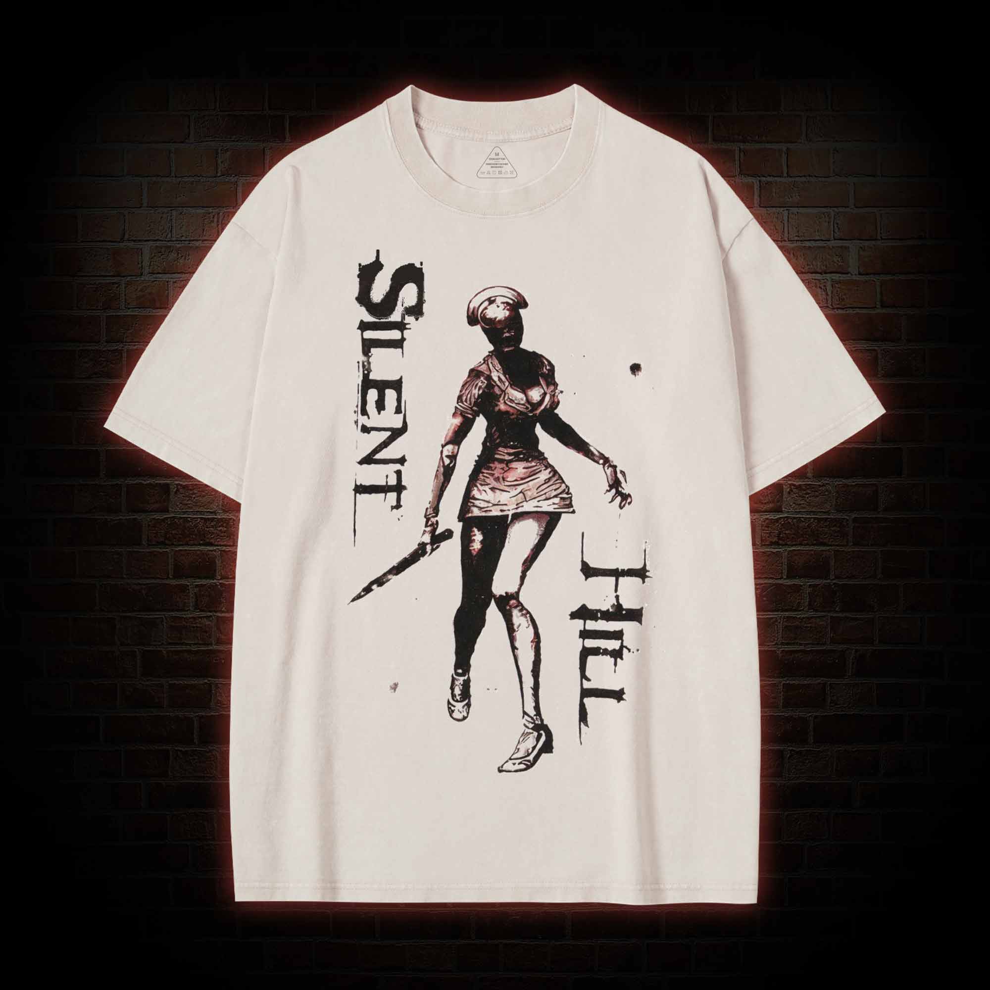 Horror Nurse Washed T-shirt