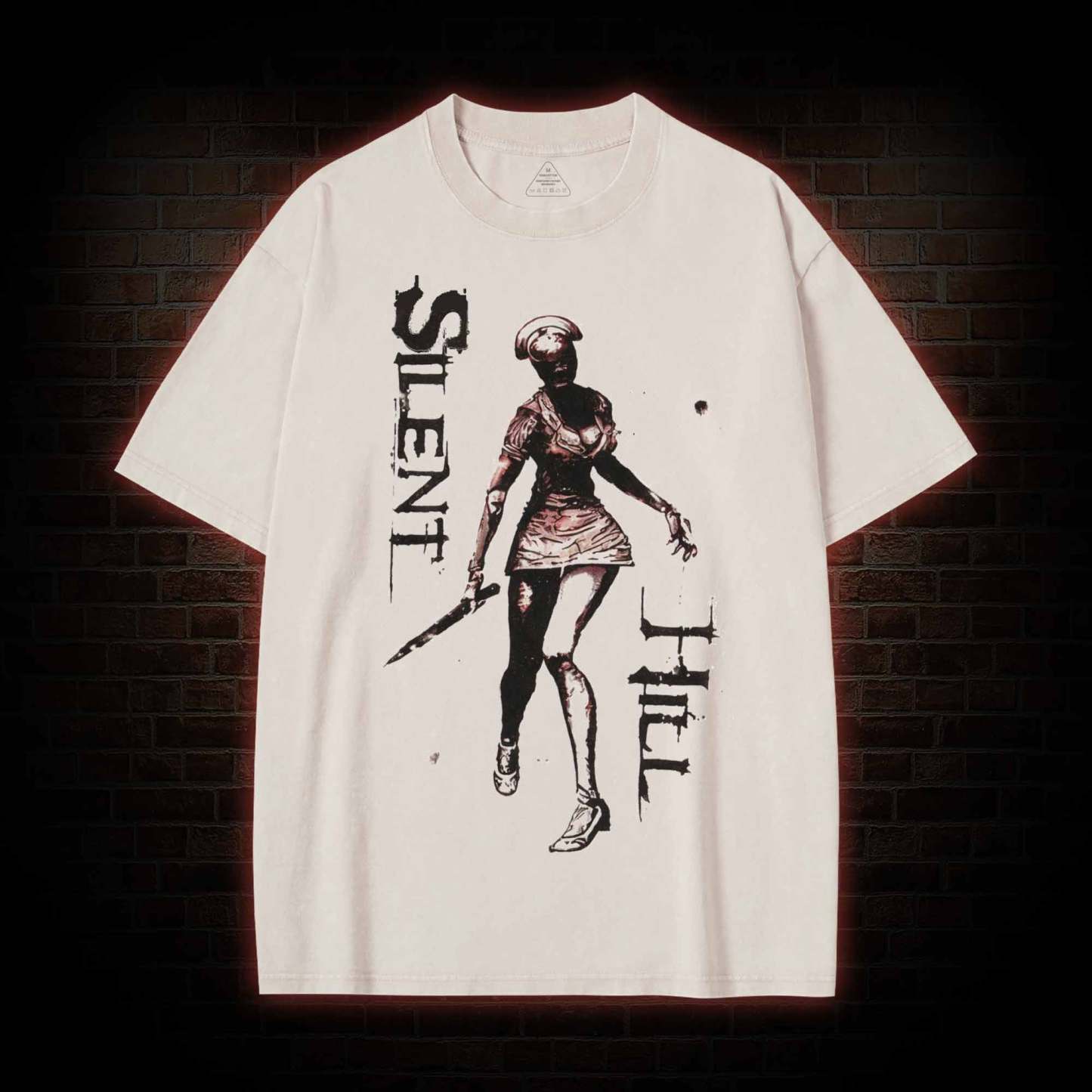 Horror Nurse Washed T-shirt