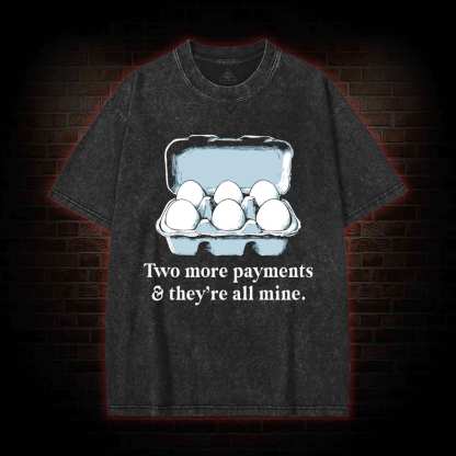 Two More Payments And They're All Mine Washed T-shirt