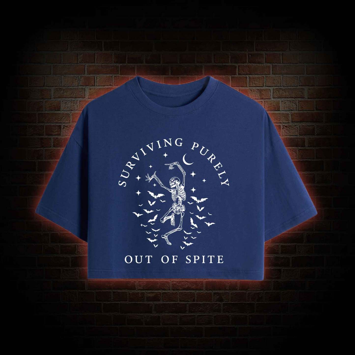 Surviving Purely Out of Spite Crop Top