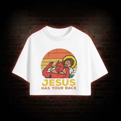 Jesus has Your Back Crop Top