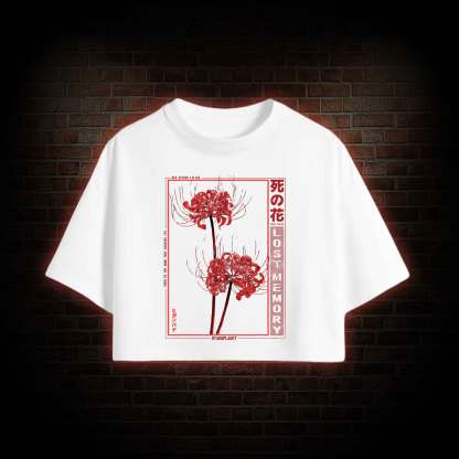Red Spider Lily Crop Top