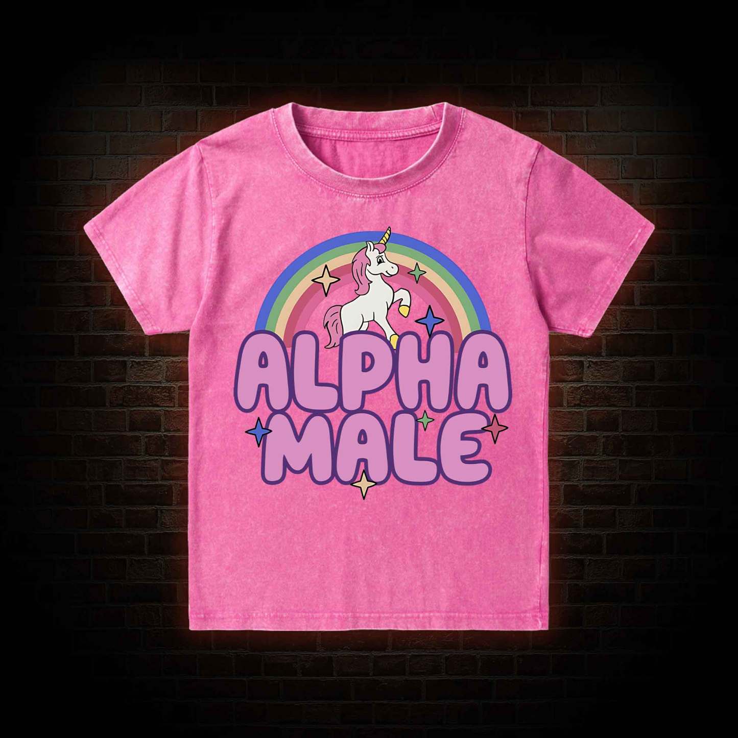 Alpha Male Kid Washed T-Shirt