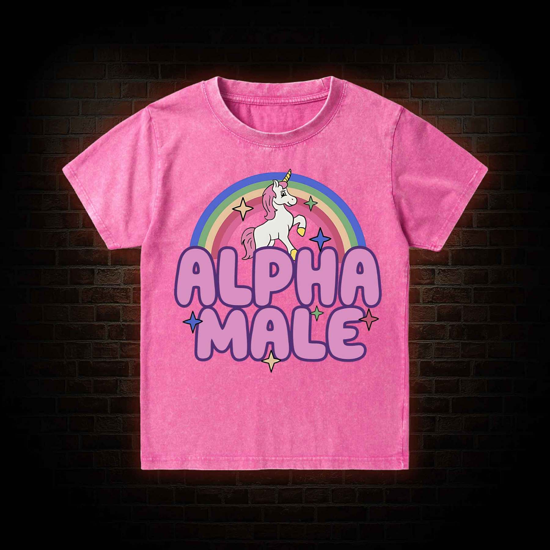 Alpha Male Kid Washed T-Shirt