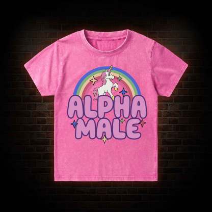 Alpha Male Kid Washed T-Shirt