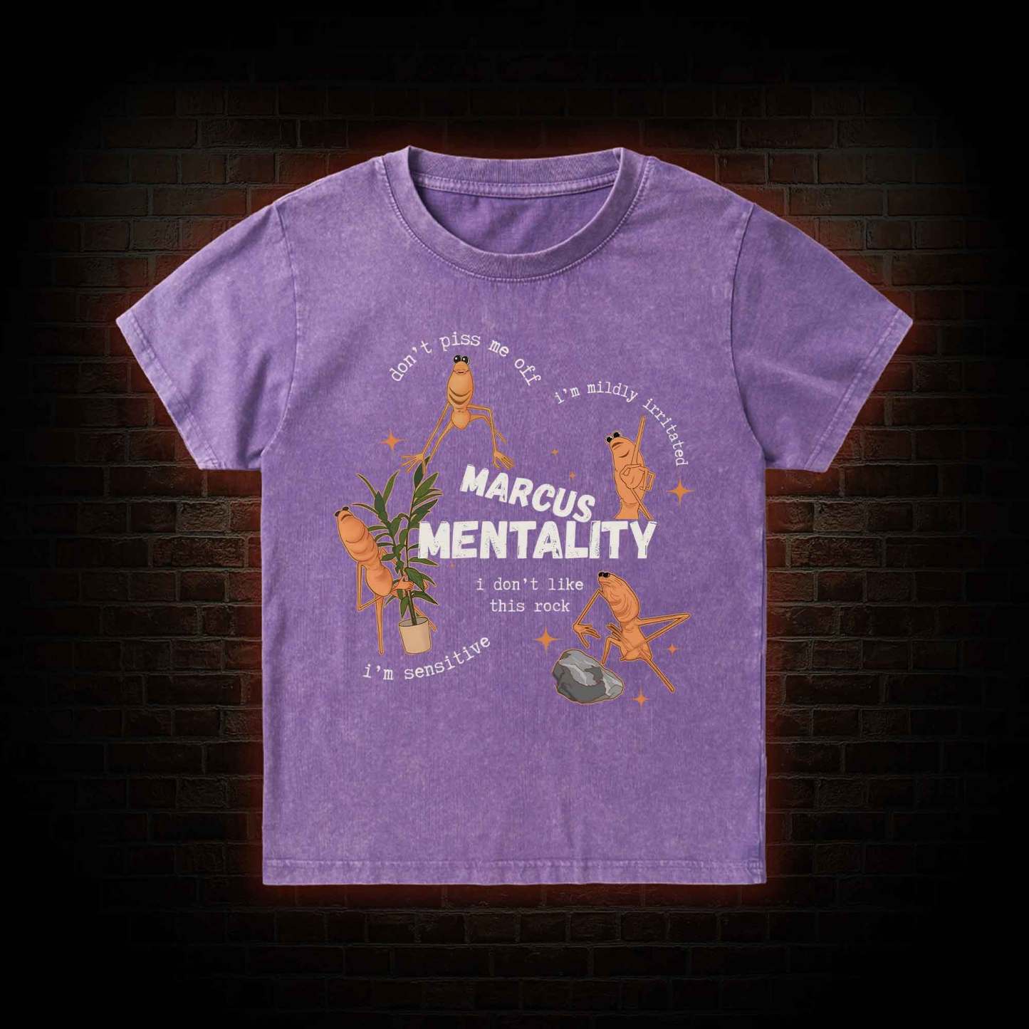 Marcus the Worm Kid Washed T-Shirt