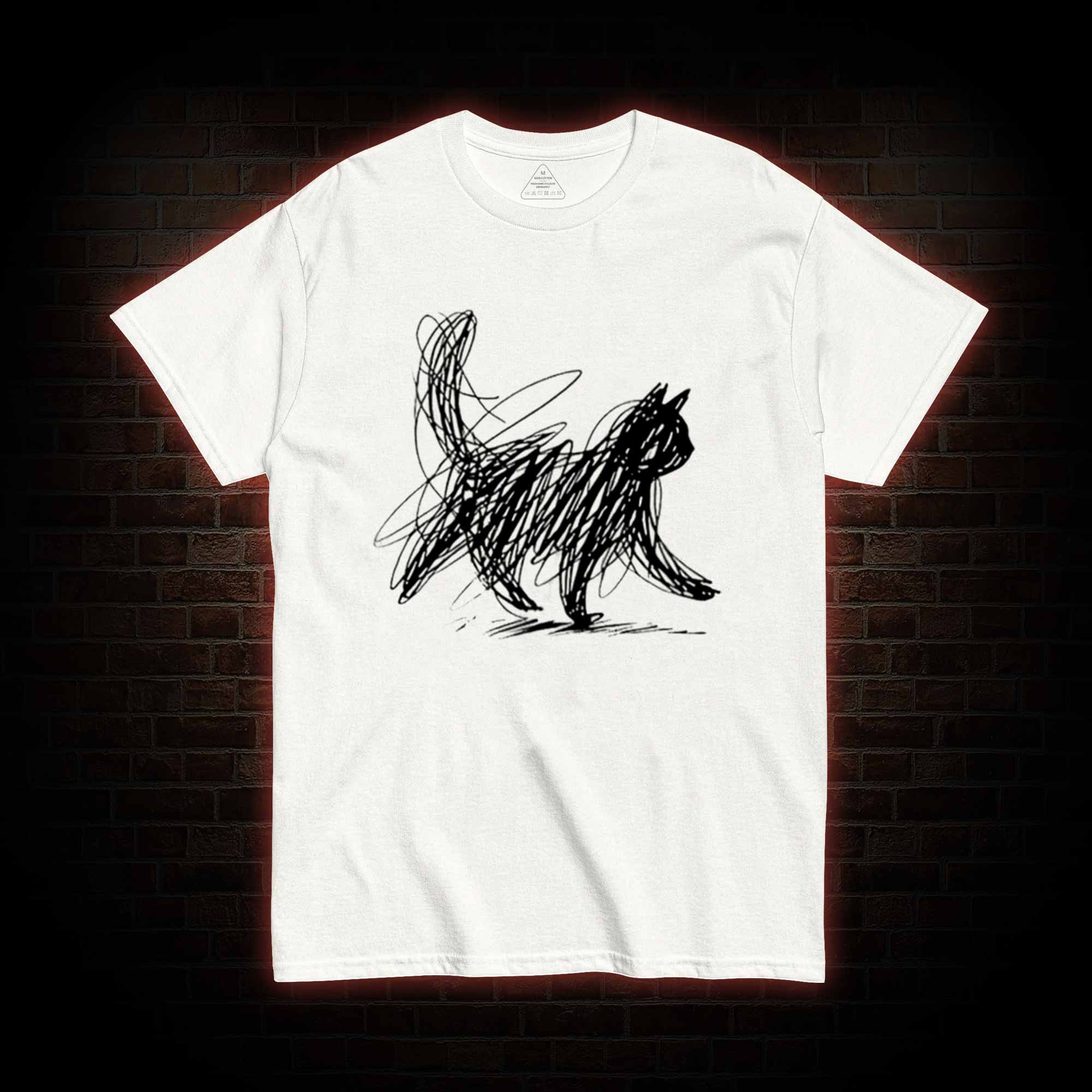 Cat Line Art T-shirt