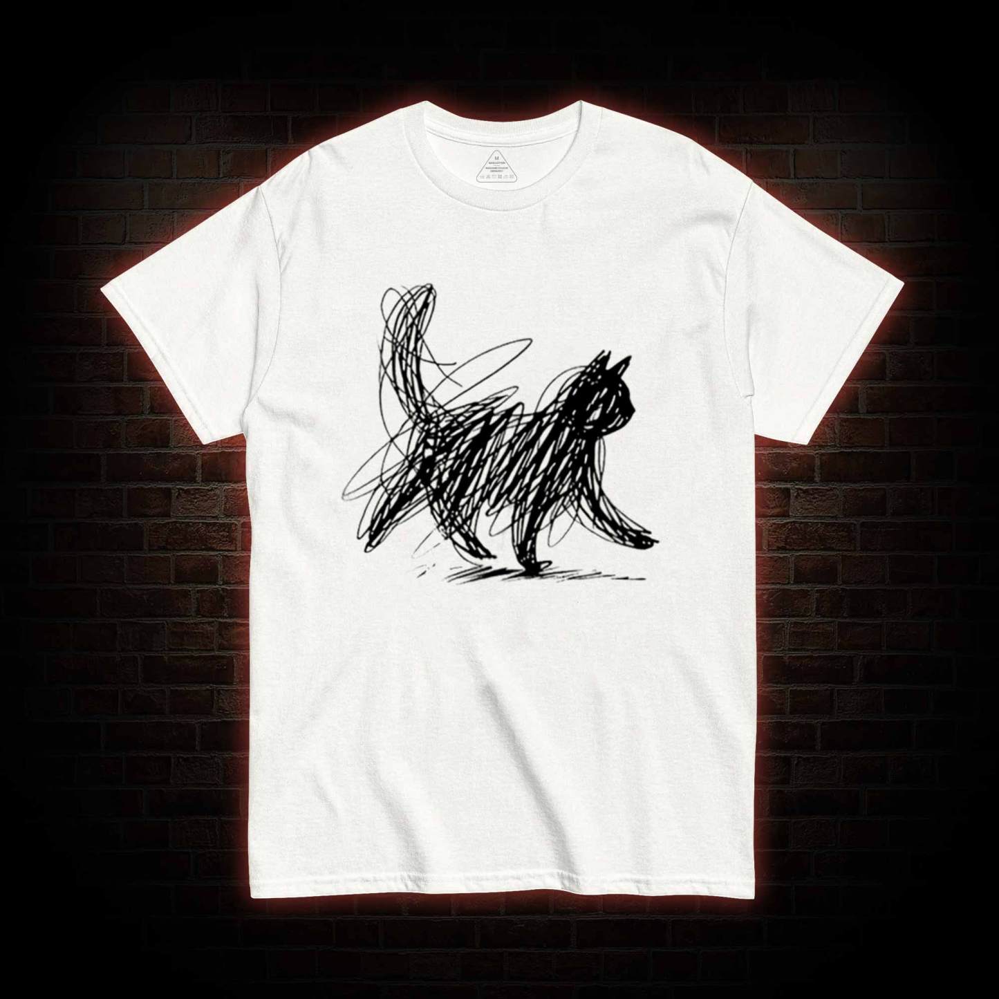 Cat Line Art T-shirt