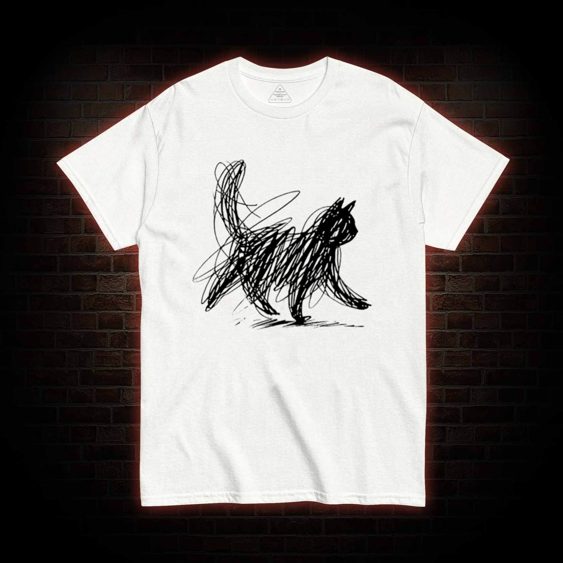 Cat Line Art T-shirt