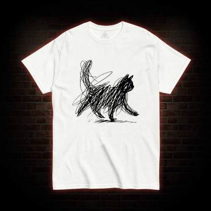 Cat Line Art T-shirt