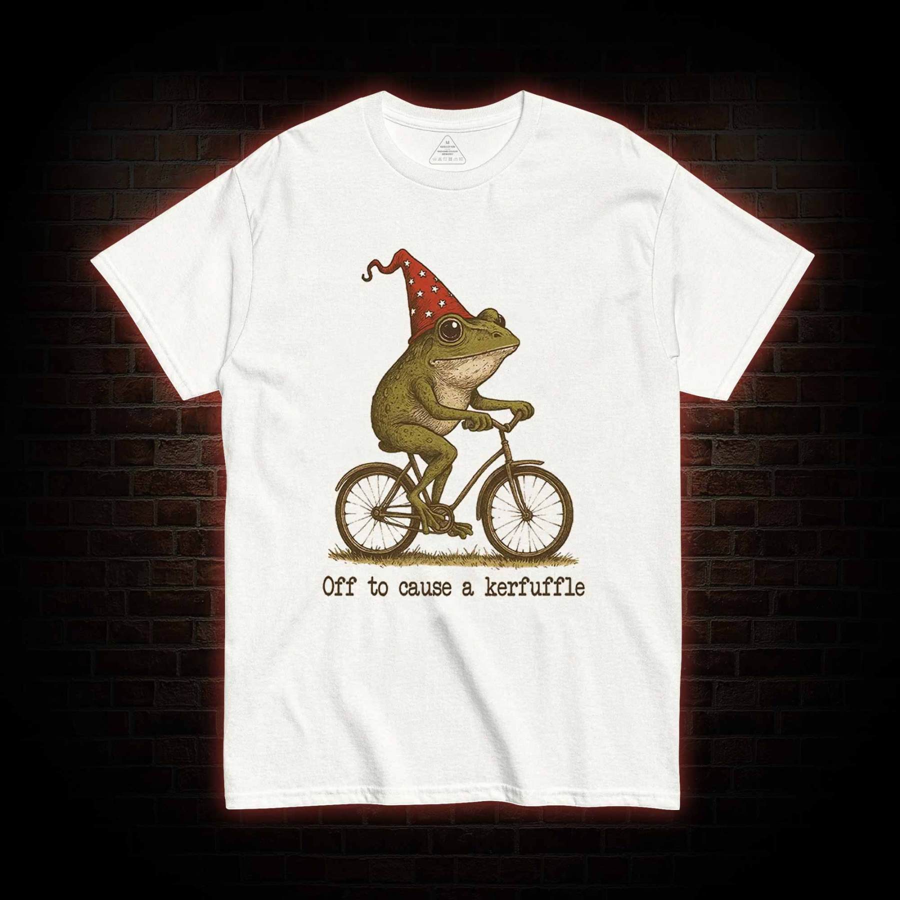 Off to Cause a Kerfuffle Frog T-shirt