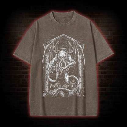 The Call of Cthulhu Washed T-shirt