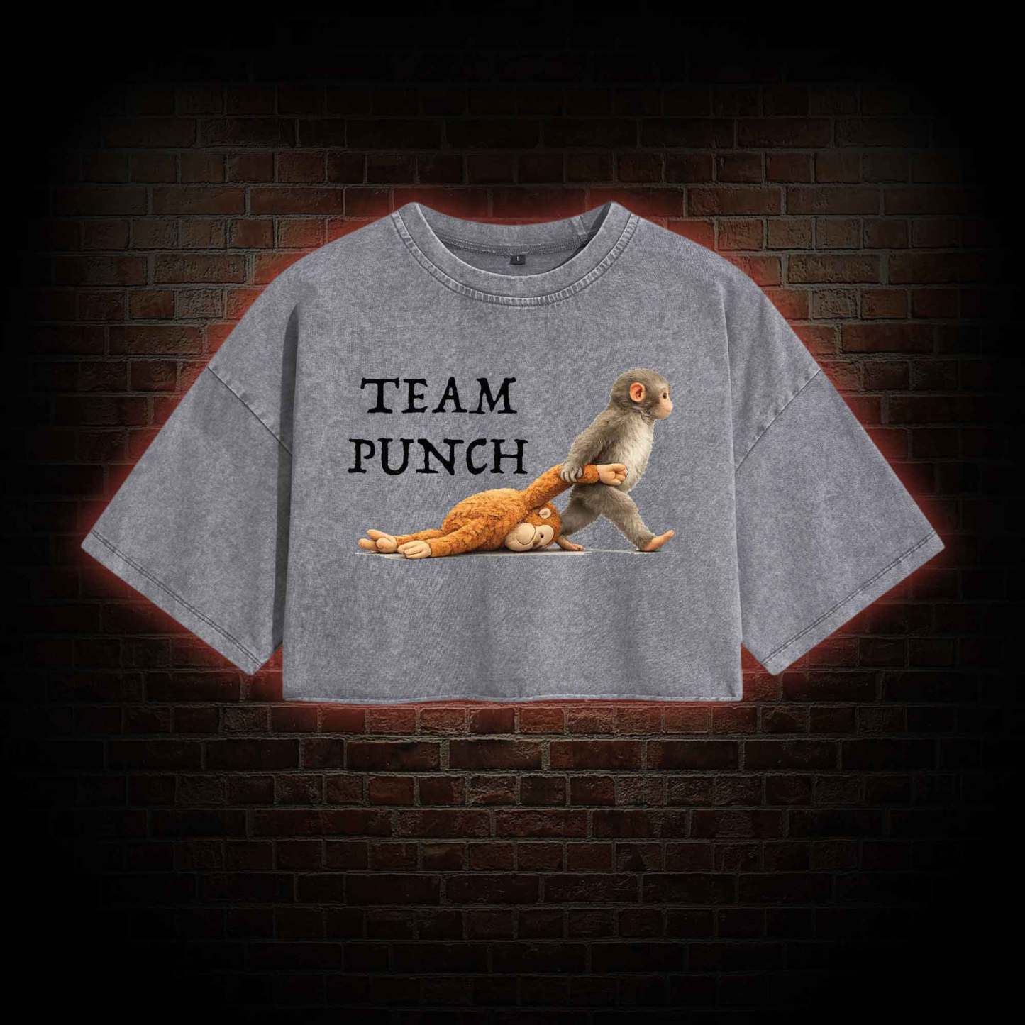 Team Punch Washed Cropped T-shirts