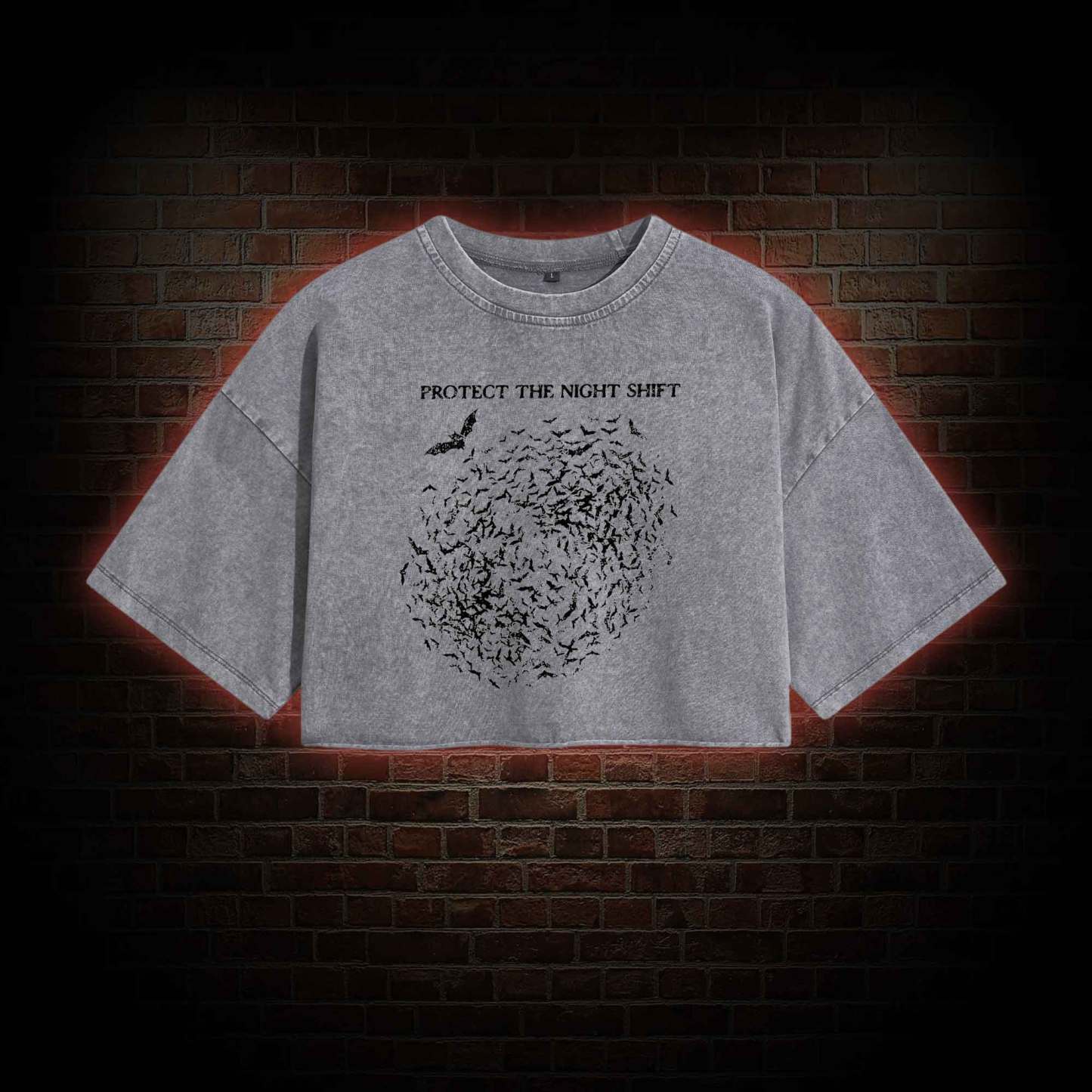 Bat Conservation Washed Cropped T-shirts