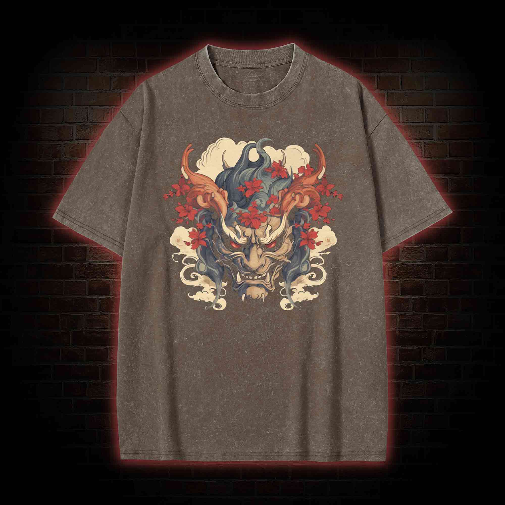 Oni Mask Washed T-shirt