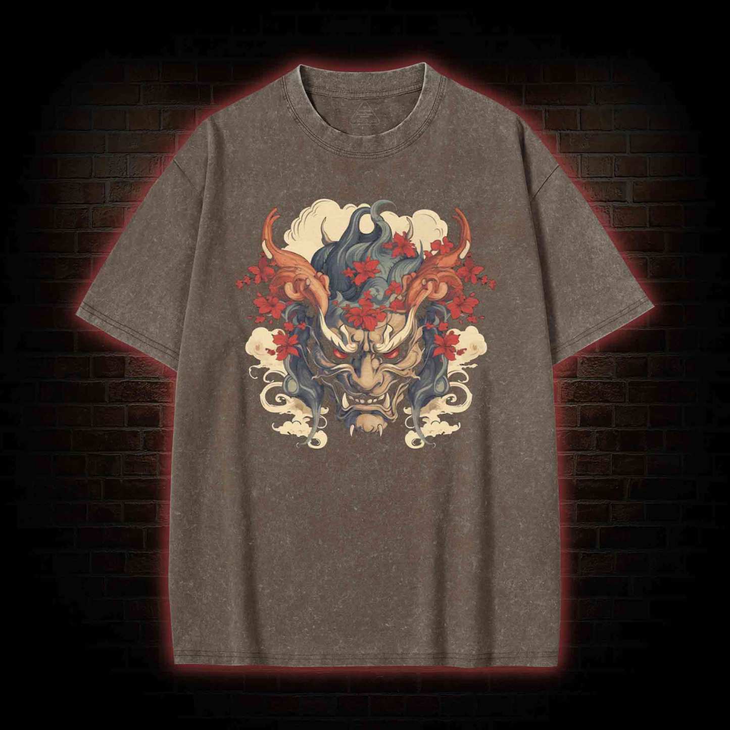 Oni Mask Washed T-shirt
