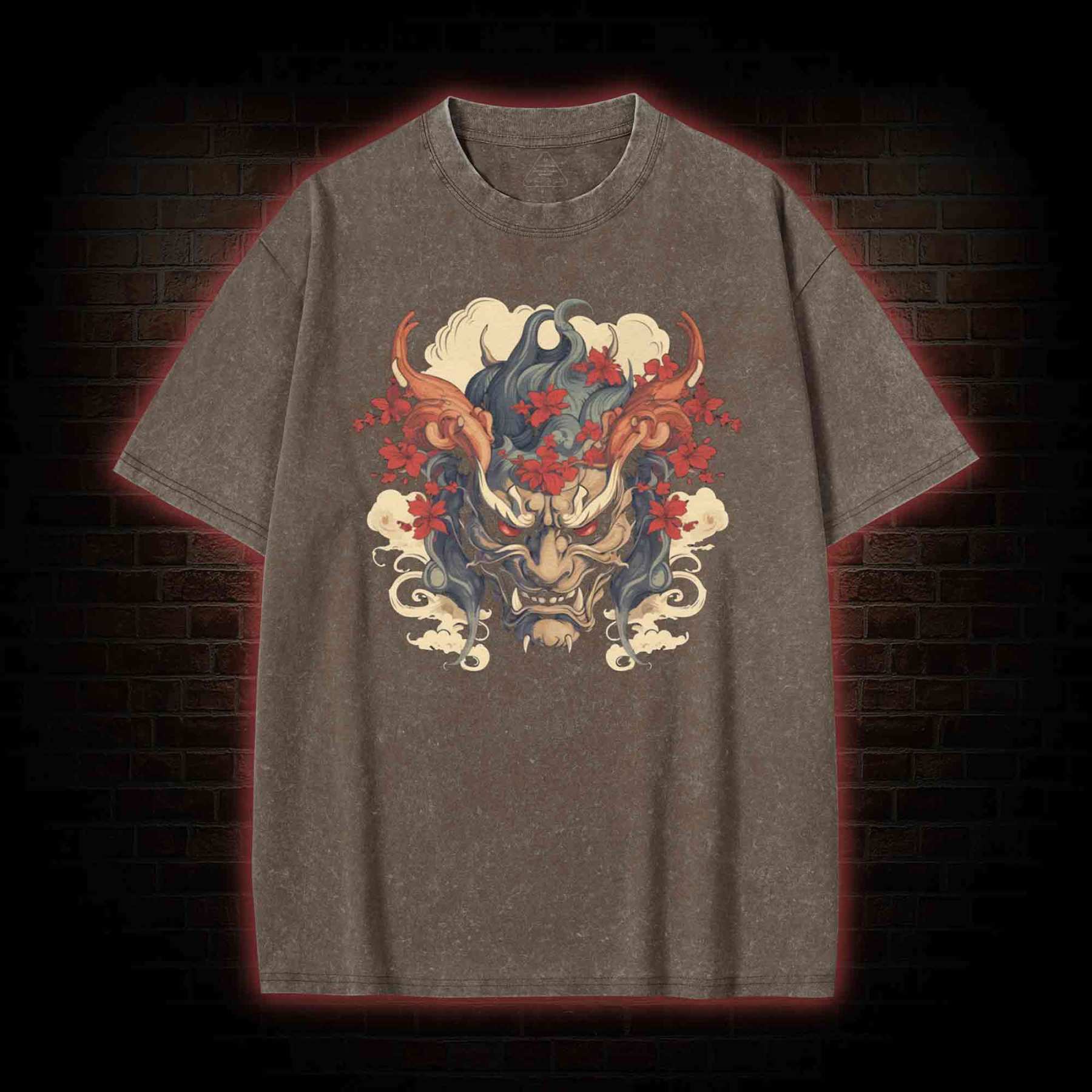Oni Mask Washed T-shirt