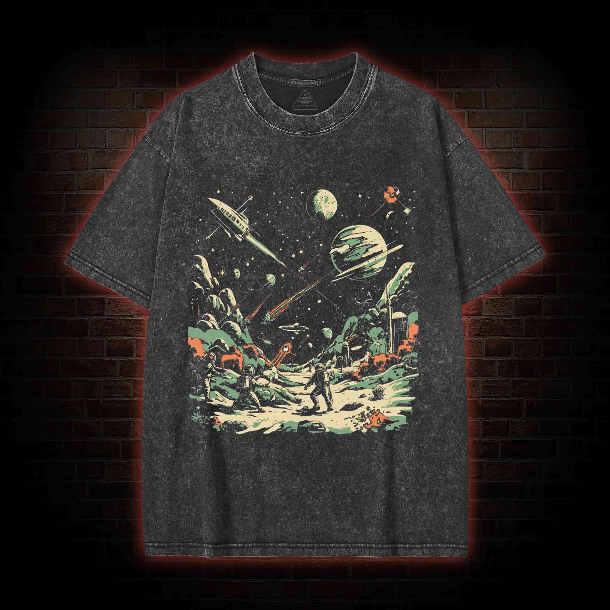 Space Battle Vintage Washed T-shirt