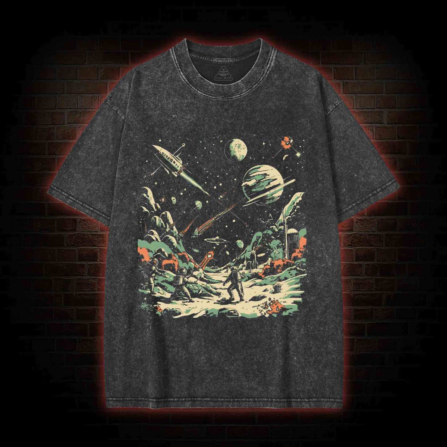 Space Battle Vintage Washed T-shirt