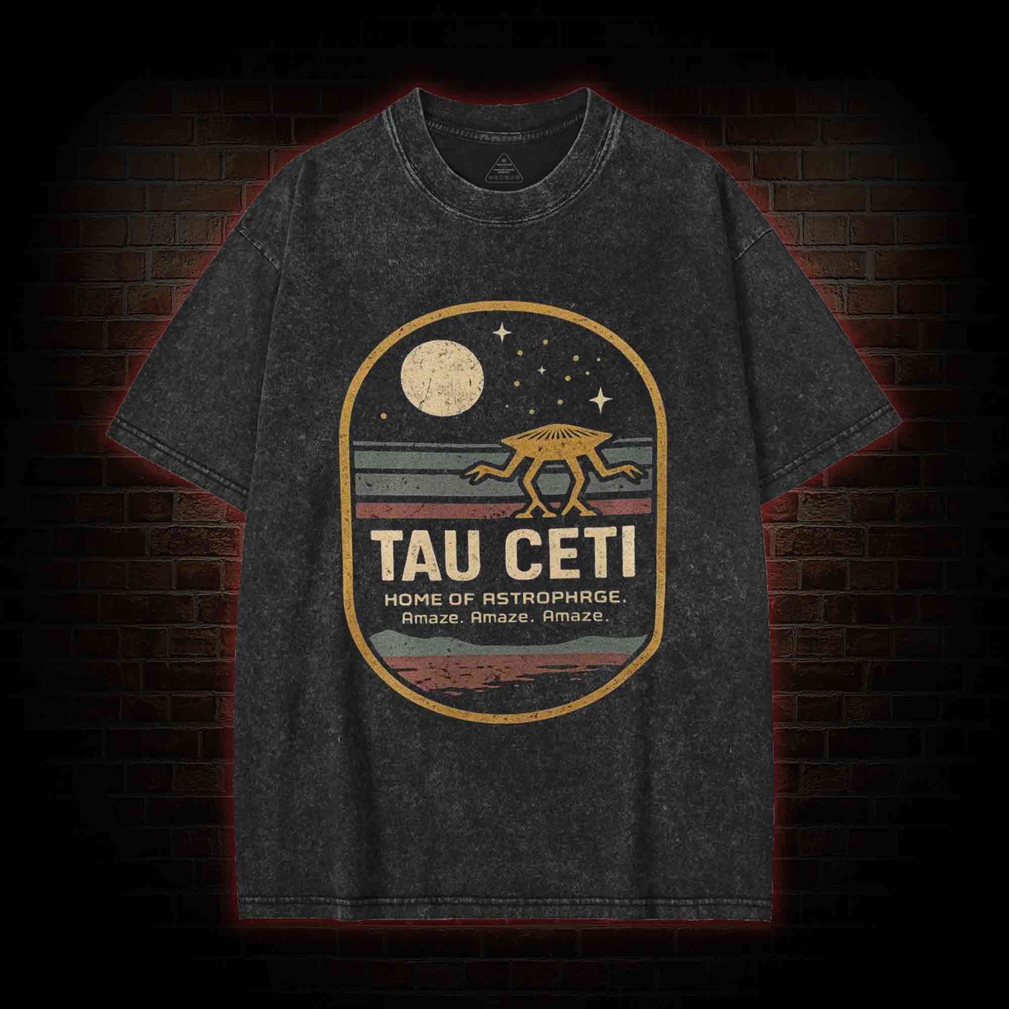 Retro Tau Ceti Washed T-shirt