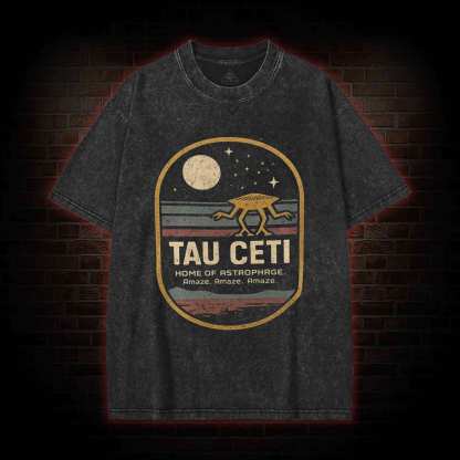Retro Tau Ceti Washed T-shirt