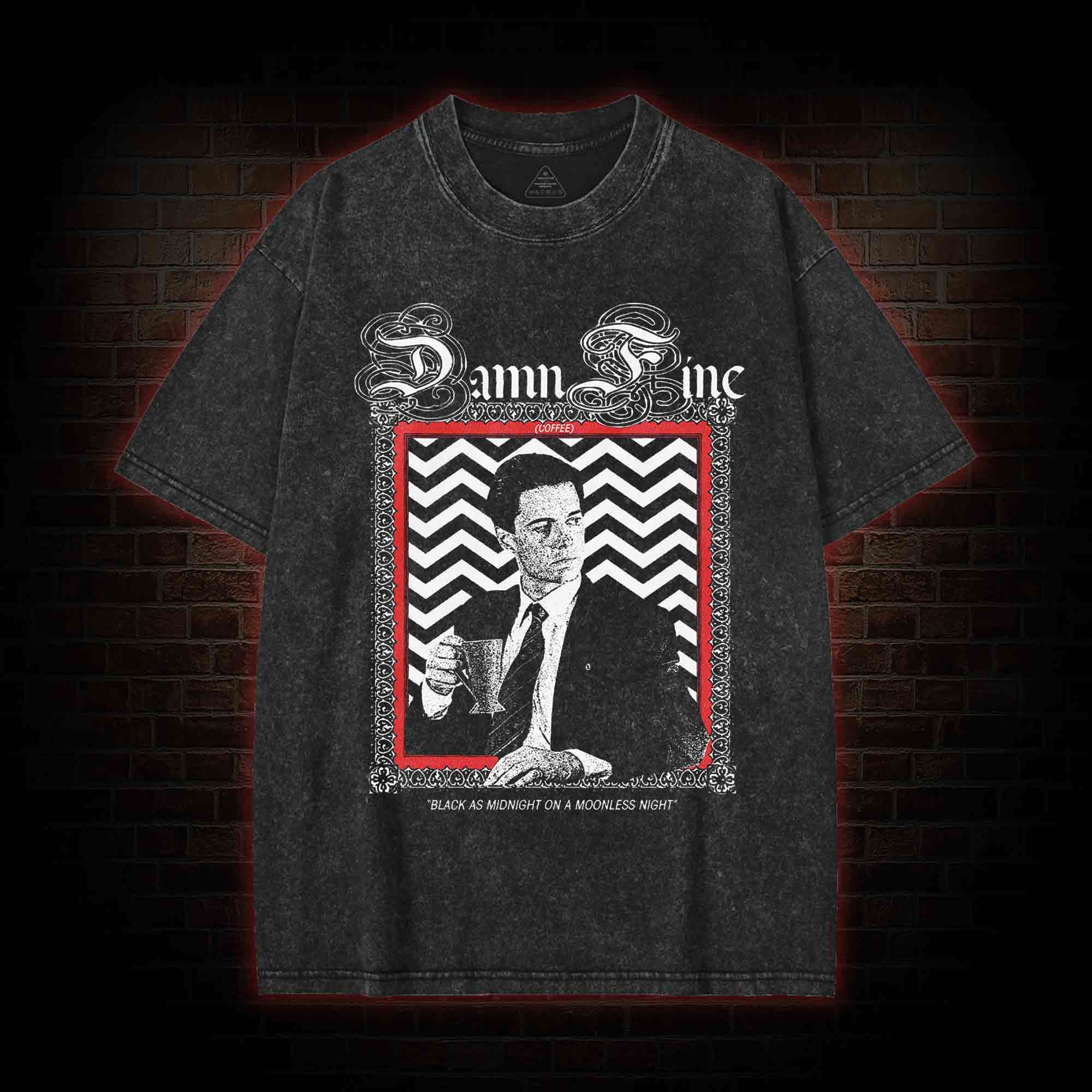 Black as Midnight on a Moonless Night Washed T-shirt